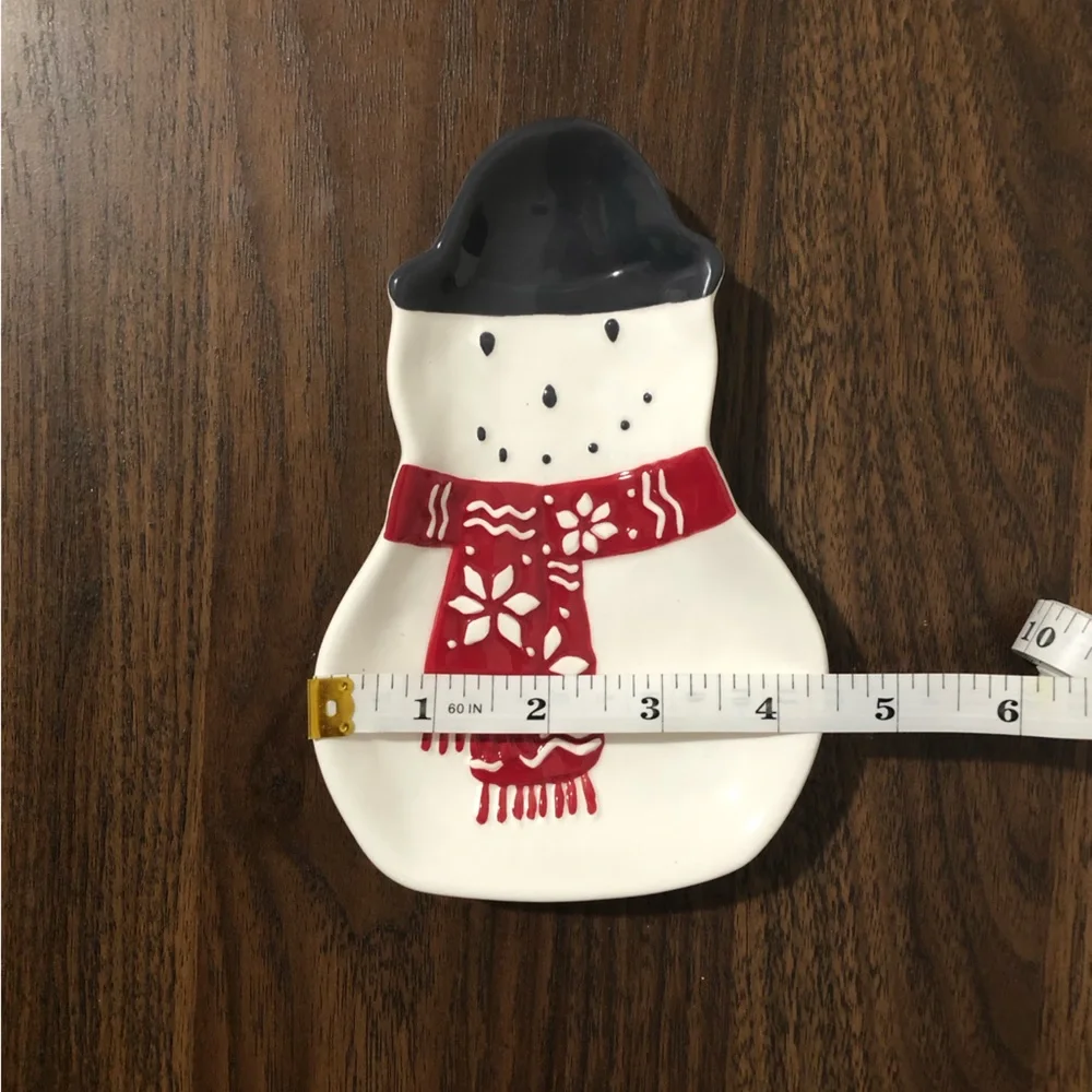 Pottery Barn Snowman Appetizer Plate